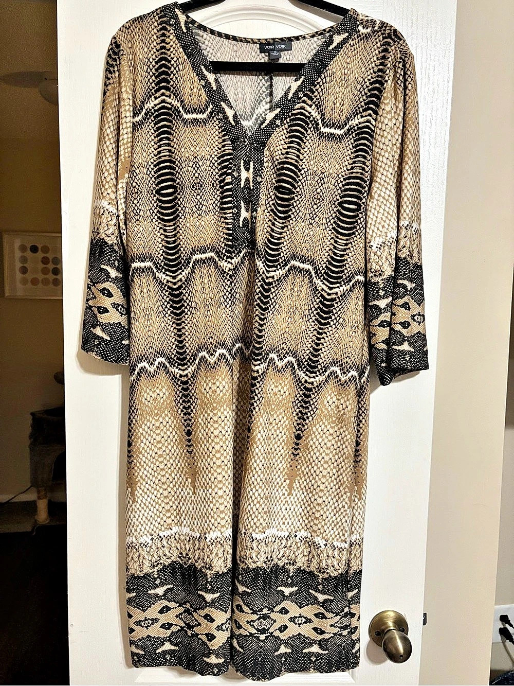 VOIR Animal Print Maxi Dress Size 16 Like New